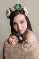 12-6-17_47A7836 teresa carmouche photogrpahy,newborn photography,parent posing, beautiful,  swaddled newborn, newborn smiles,baton rouge newborn photographer, neworleans photographer, neutral, flower