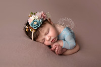12-6-17_47A7928 teresa carmouche photogrpahy,newborn photography, swaddled newborn, newborn smiles,baton rouge newborn photographer, neworleans photographer, neutral, flower